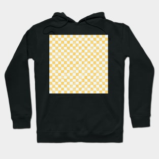 Buttery yellow watercolor checker pattern Hoodie